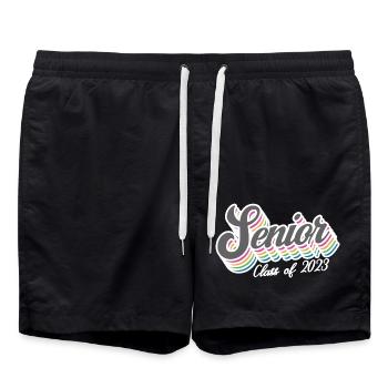 Senior Class Of 2023 Retro Graduation Party Gift - Swim Trunks - black - Front - AI Model Male 185 light (185cm)