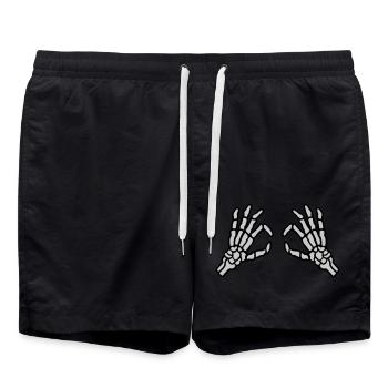Regarder à travers les yeux de trou squelettique - Short de bain - noir - Devant - AI Model Male 185 light (185cm)