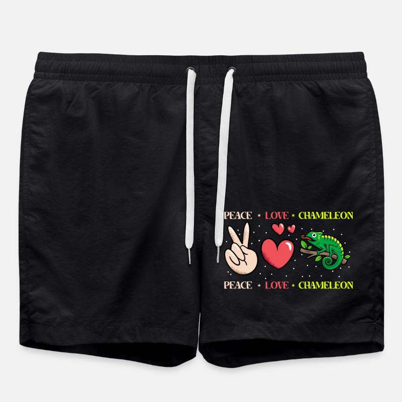 Chamäleon - Badeshorts - Schwarz