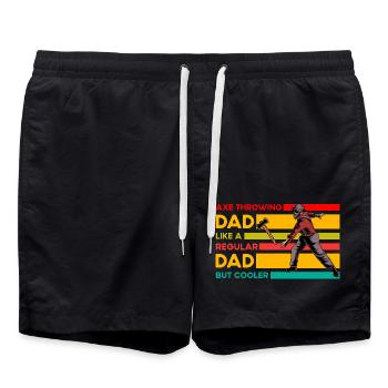 Axe Throwing dad like a regular Dad but cooler - Badeshorts - Schwarz - Vorne - AI Model Male 185 light (185cm)