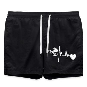Radeln Fahrradtour Fahrrad Mountainbike Radfahren - Badeshorts - Schwarz - Vorne - AI Model Male 185 light (185cm)