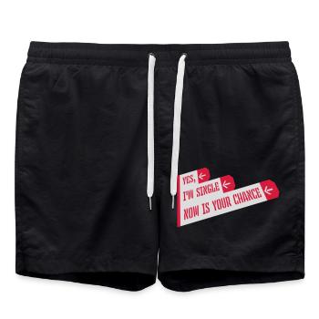 single now your chance - Swim Trunks - black - Front - AI Model Male 185 light (185cm)