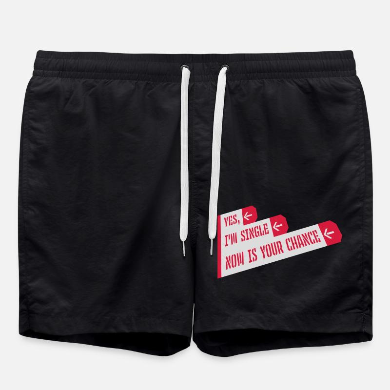 célibataire maintenant votre chance - Short de bain - noir