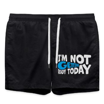not getting ready today - Badeshorts - Schwarz - Vorne - AI Model Male 185 light (185cm)