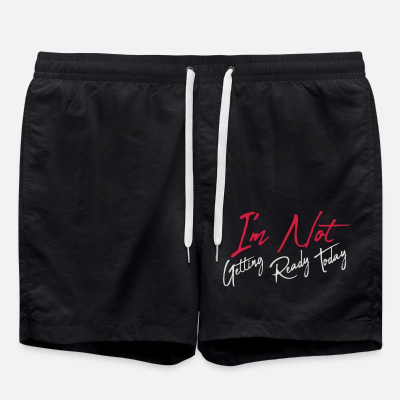 not getting ready today - Badeshorts - Schwarz