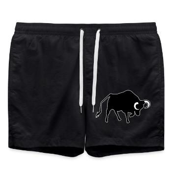 Taureau - Short de bain - noir - Devant - AI Model Male 185 light (185cm)