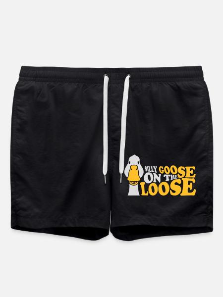 goose on the loose - Swim Trunks - black