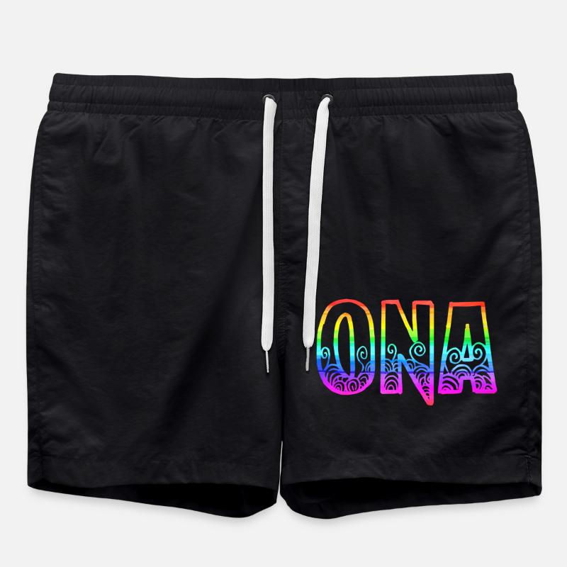 ona rs regenbogen - Badeshorts - Schwarz