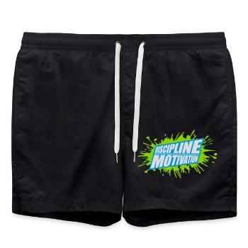 Citation de discipline sur la motivation - Short de bain - noir - Devant - AI Model Male 185 light (185cm)