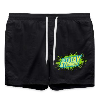 Citation Restons Strangers - Short de bain - noir - Devant - AI Model Male 185 light (185cm)