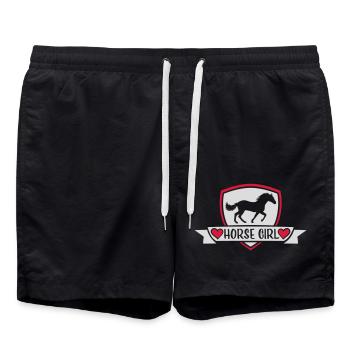 Citation de fille de cheval disant - Short de bain - noir - Devant - AI Model Male 185 light (185cm)