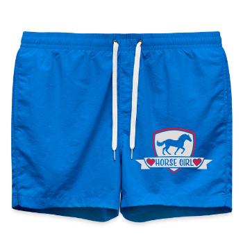 horse girl quote saying - Swim Trunks - cobalt blue - Front