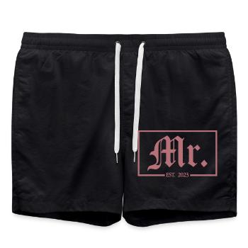 2023 Fiançailles pour la fête de mariage du marié - Short de bain - noir - Devant - AI Model Male 185 light (185cm)