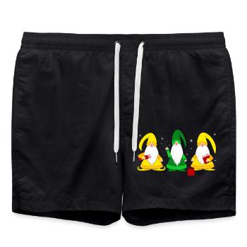 Noël des elfes elfes - Short de bain - noir - Devant - AI Model Male 185 light (185cm)