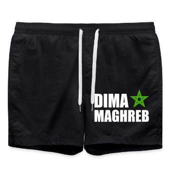 Dima maghreb - maroc - Short de bain - noir - Devant - AI Model Male 185 light (185cm)