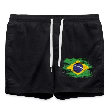 Brazil used - Swim Trunks - black - Front - AI Model Male 185 light (185cm)