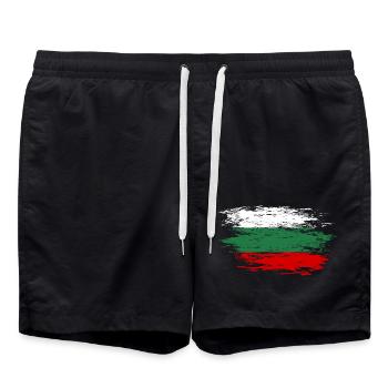 Drapeau bulgare utilisé - Short de bain - noir - Devant - AI Model Male 185 light (185cm)