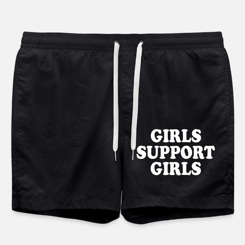 girls support girls - Short de bain - noir