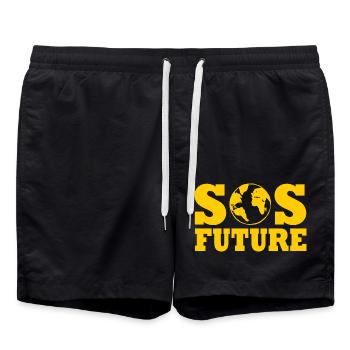 Sos future - Short de bain - noir - Devant - AI Model Male 185 light (185cm)