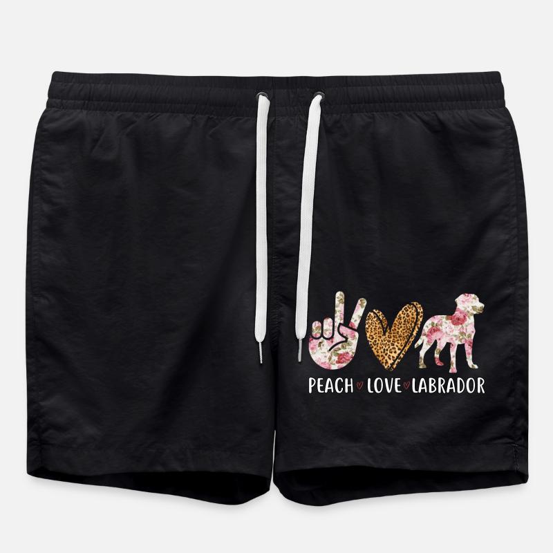 PEACH LOVE LABRADOR - Badeshorts - Schwarz