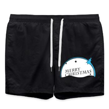 Joyeux Noël VECTORGRAPHIC - Short de bain - noir - Devant - AI Model Male 185 light (185cm)
