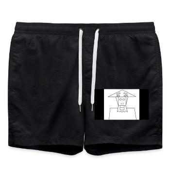 Screenshot 4 - Badeshorts - Schwarz - Vorne - AI Model Male 185 light (185cm)