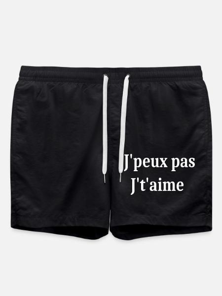 J'peux pas j't'aime St.Valentin - Short de bain - noir