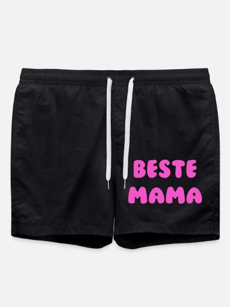 Beste Mama Pink - Badeshorts - Schwarz