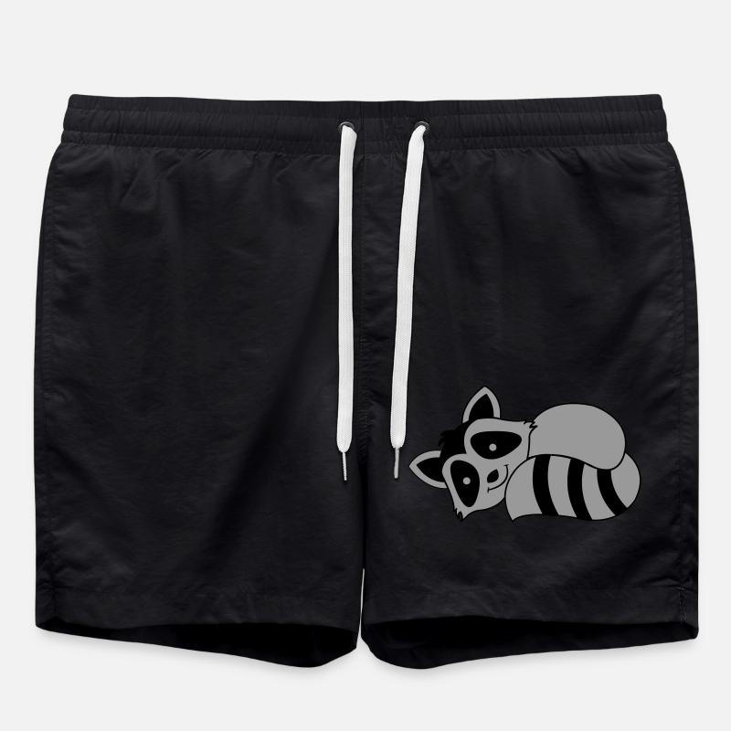 racoon - Badeshorts - Schwarz