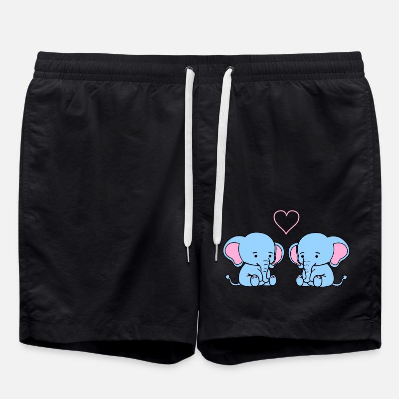 elephant love - Badeshorts - Schwarz