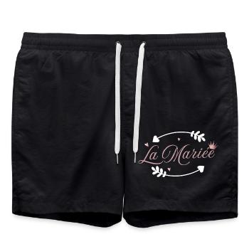la mariée rose flèche - Short de bain - noir - Devant - AI Model Male 185 light (185cm)