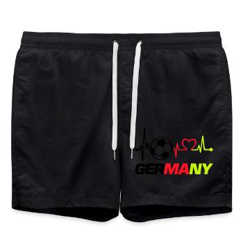 L’amour du football bat l’Allemagne - Short de bain - noir - Devant - AI Model Male 185 light (185cm)