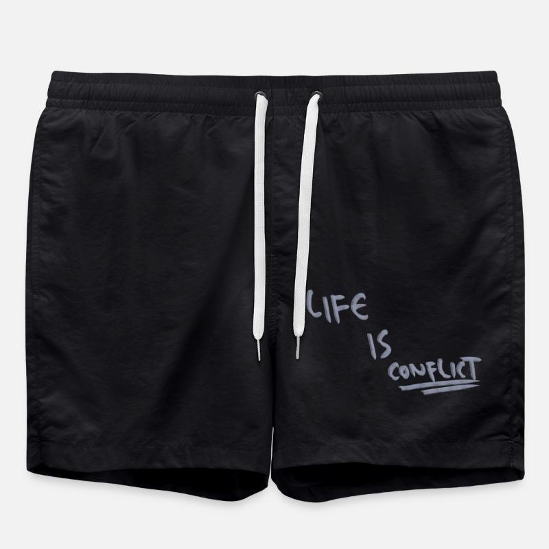 La vie, c’est le conflit - Short de bain - noir
