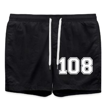 108 - Short de bain - noir - Devant - AI Model Male 185 light (185cm)
