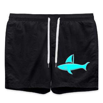 Sailor Shark - Sailing Shark - Swim Trunks - black - Front - AI Model Male 185 light (185cm)