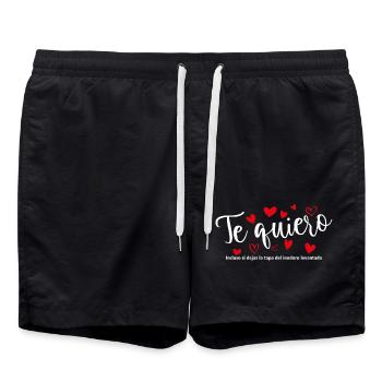 T-shirt / Je t’aime / Je t’aime / Je t’aime - Short de bain - noir - Devant - AI Model Male 185 light (185cm)
