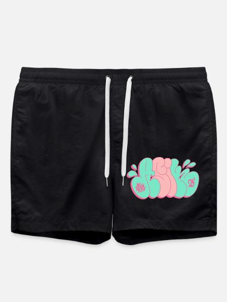 Throwing graffiti Asik streetart - Swim Trunks - black