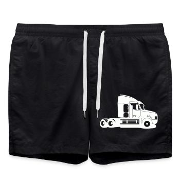 camion - Short de bain - noir - Devant - AI Model Male 185 light (185cm)