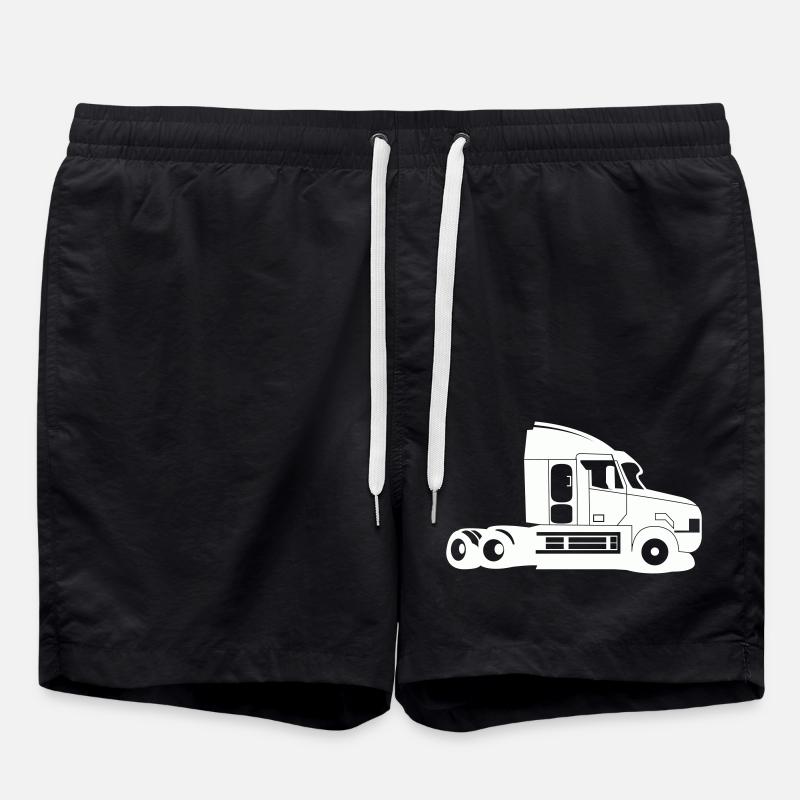 truck - Swim Trunks - black