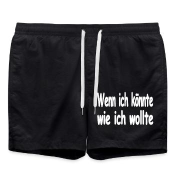 Party - Badeshorts - Schwarz - Vorne - AI Model Male 185 light (185cm)