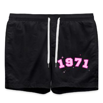 1971 rose étoile - Short de bain - noir - Devant - AI Model Male 185 light (185cm)