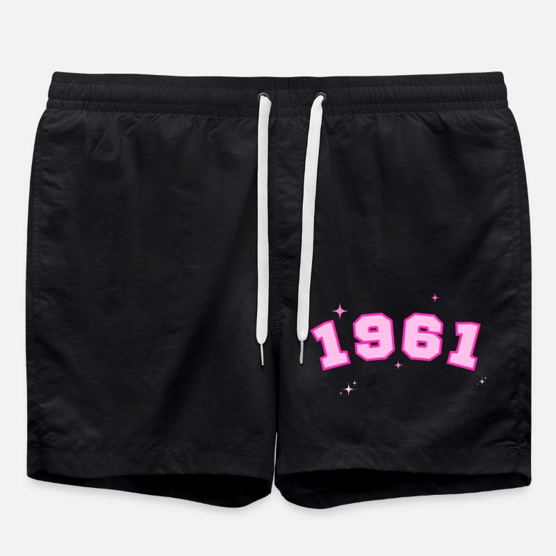 1961 rose étoile - Short de bain - noir