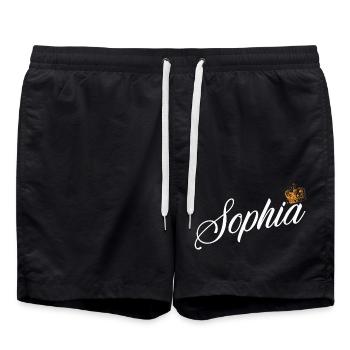 Sophia Benutzerdefinierter Name für Frauen Kinder Kleinkinder - - Badeshorts - Schwarz - Vorne - AI Model Male 185 light (185cm)