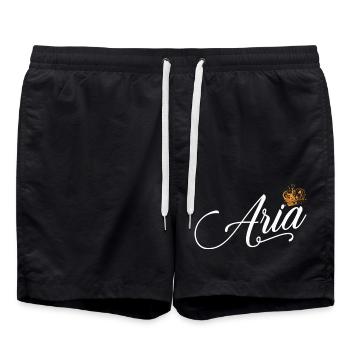 Aria Custom Name for Women Kids Toddlers - Aria - Swim Trunks - black - Front - AI Model Male 185 light (185cm)