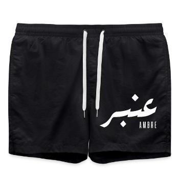 Bernsteinname auf Arabisch - Badeshorts - Schwarz - Vorne - AI Model Male 185 light (185cm)