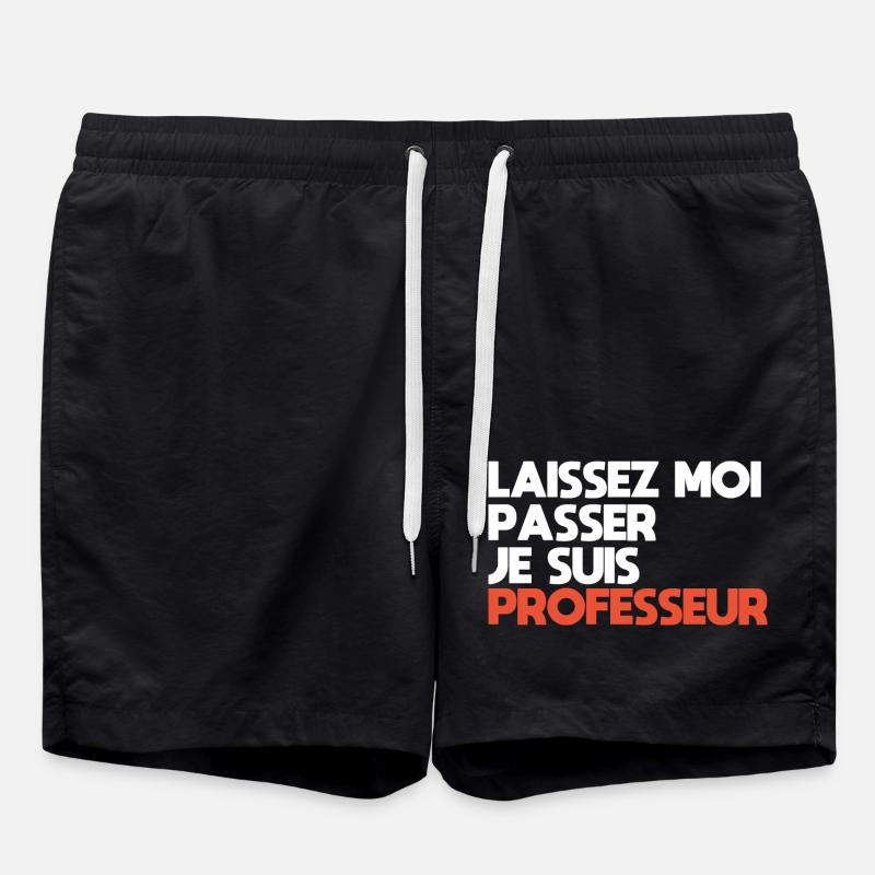 Lass mich passieren, ich bin ein Lehrer - Badeshorts - Schwarz