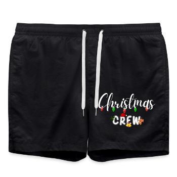 Équipage de Noël - Short de bain - noir - Devant - AI Model Male 185 light (185cm)