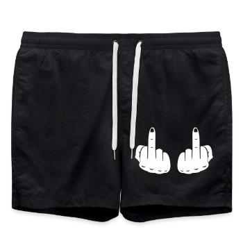 mains du majeur - Short de bain - noir - Devant - AI Model Male 185 light (185cm)