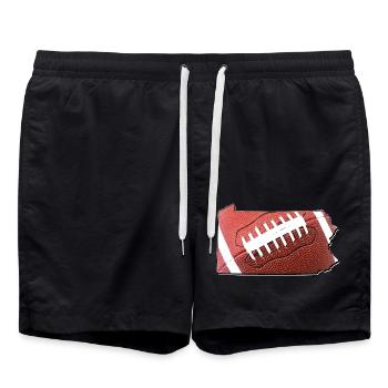 Football in the Pennsylvania State Map - Swim Trunks - black - Front - AI Model Male 185 light (185cm)