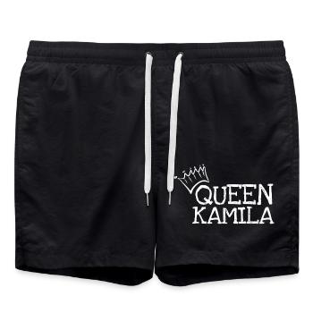Vorname Kamila - Badeshorts - Schwarz - Vorne - AI Model Male 185 light (185cm)